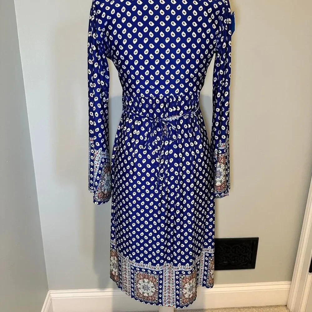 Reborn Boho Dress Women's Midi Paisley Print Small - Picture 4 of 7